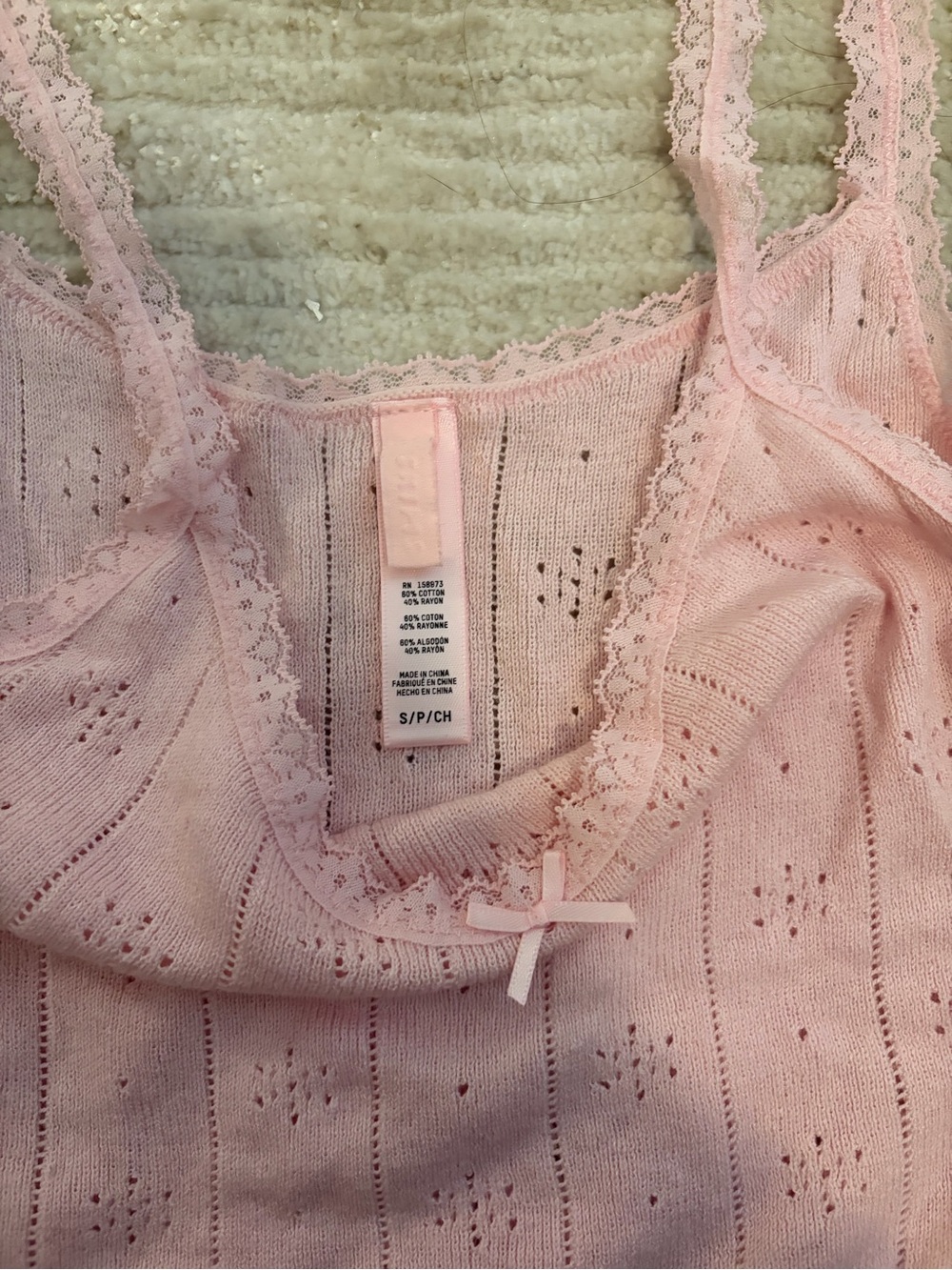 SKIMS Soft Pink Knit Wide-Leg Pants & Crop Tank Set - Picture 3 of 3